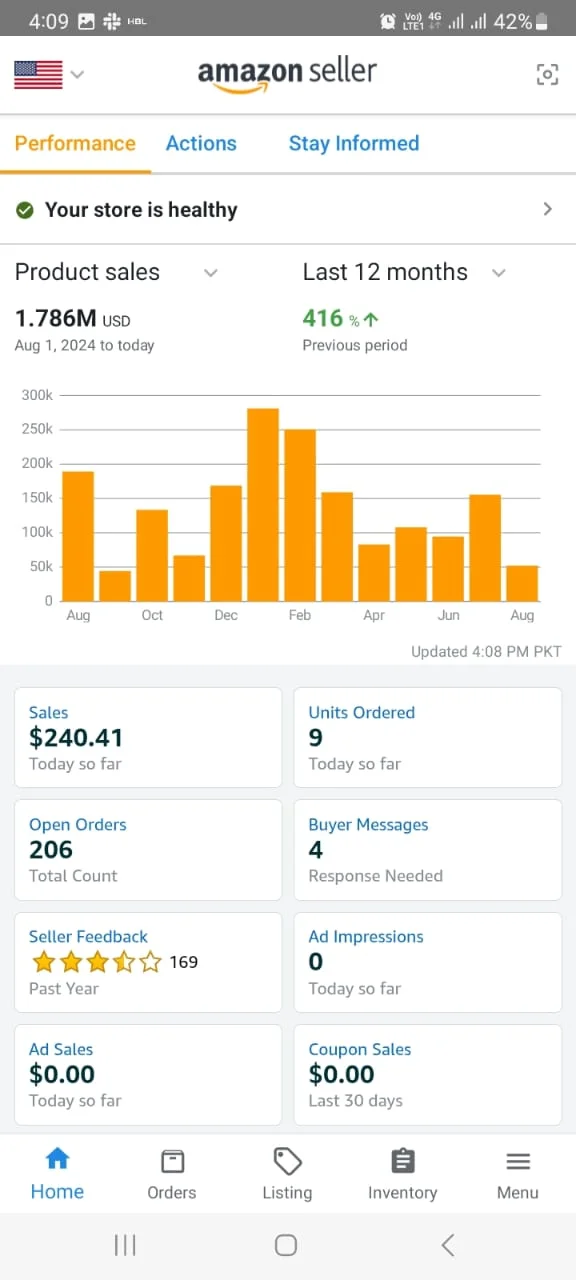 Amazon account result
